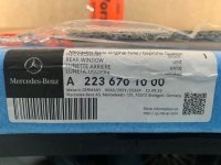 T&uuml;r Seitenscheiben / Heckscheibe f&uuml;r MB S-KLASSE W223